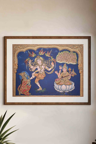 The Cosmic Dance Tanjore Painting