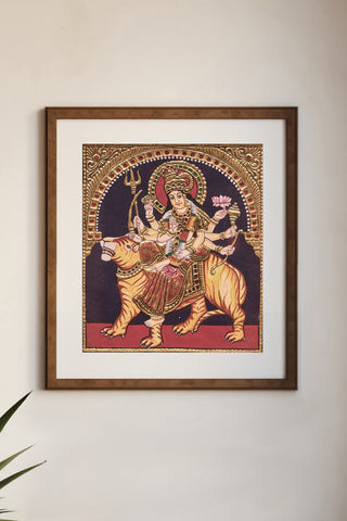 Goddess Durga Tanjore Painting