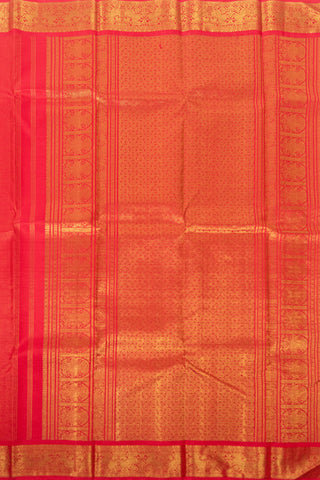 Vibrant Red kanjivaram Silk Saree with Intricate Gold Zari