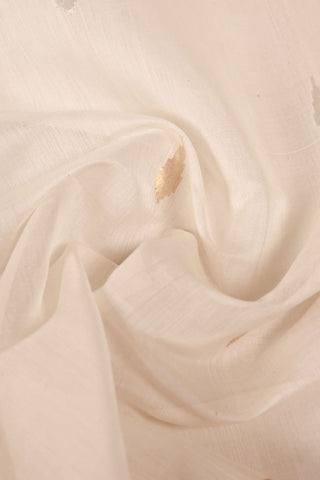 Off-White Uppada Silk Saree with Gold and Silver Zari Buttas & Gold Border – Shop now for this Uppada silk saree online.