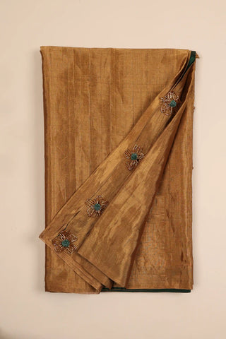 Golden Chanderi Tissue Saree