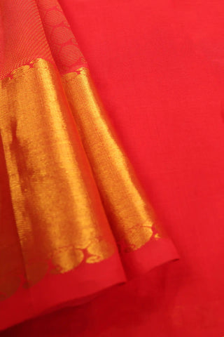 Red Handwoven Silk Cotton Kanchipuram saree