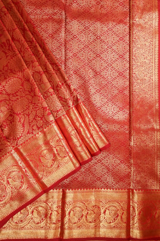 Maroon Kanjivaram Pure Silk Saree (inspired by Shreya Ghoshal's Saree)