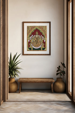 Gajalakshmi Tanjore Painting