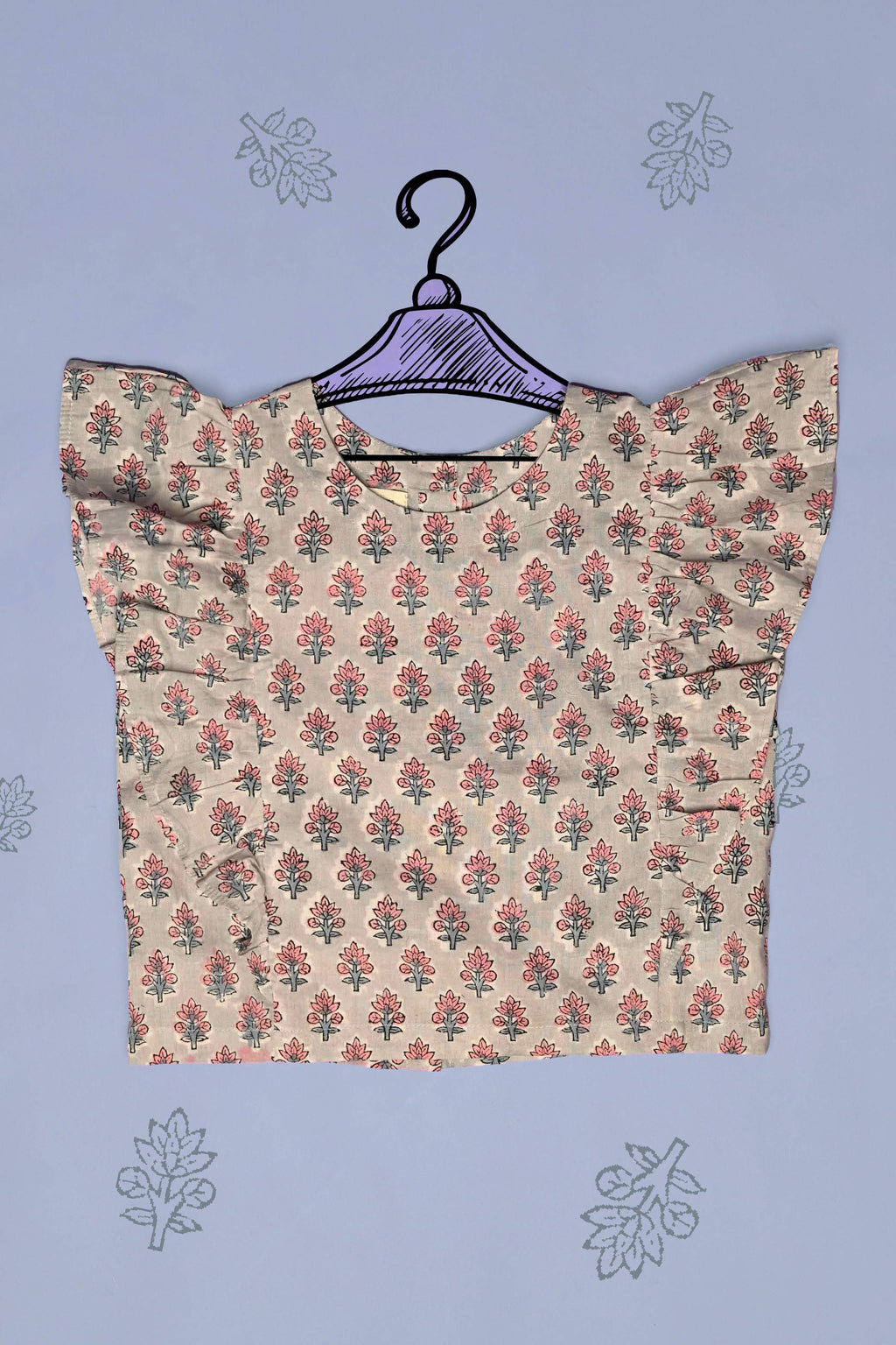 Women's Pista Green Floral Printed Tunic in Rayon