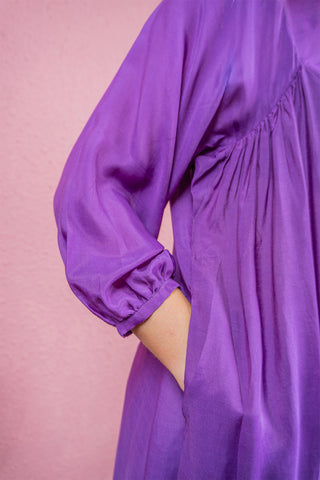 Royal Purple Muslin Co-ord Set – Chic & Breezy