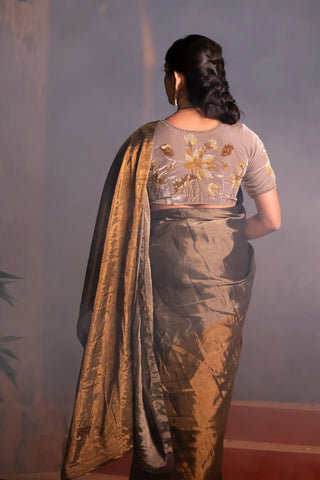 Anushka's Gold & Silver Chanderi Tissue Saree