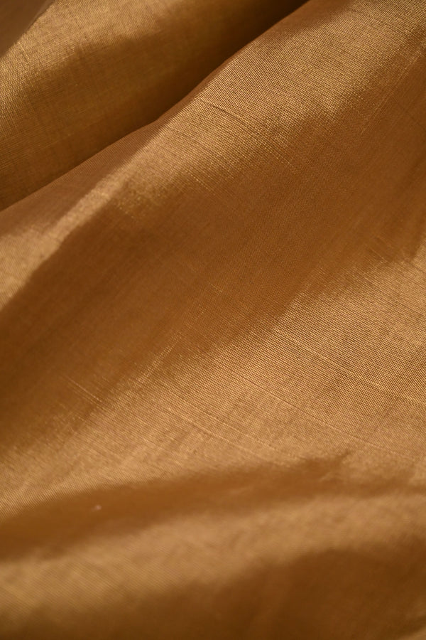 Gold (plain) Chanderi Tissue by Silk Saree