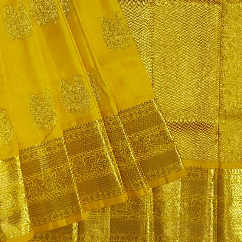 Golden Kanchipuram Saree
