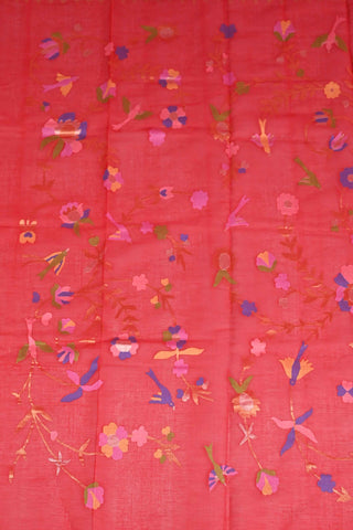 Red Uppada Handloom Cotton Saree