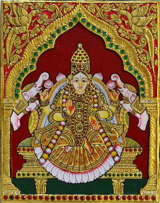 Gajalakshmi Tanjore Painting