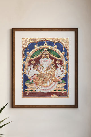 Vinayaka with Sidhi Tanjore Painting