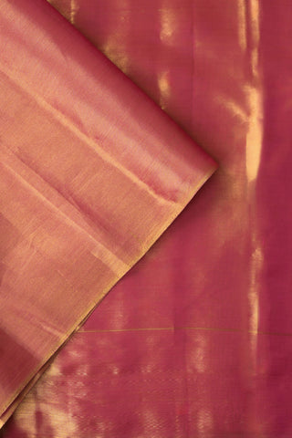 Golden Kanjivaram Silk Saree with diamond weave and rich border