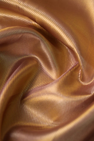 Golden Kanjivaram Silk Saree with diamond weave and rich border