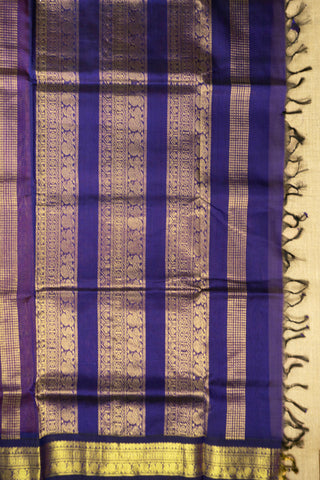 handwoven rusty orange silk cotton saree with peacock zari border handcrafted saree from Madhurya