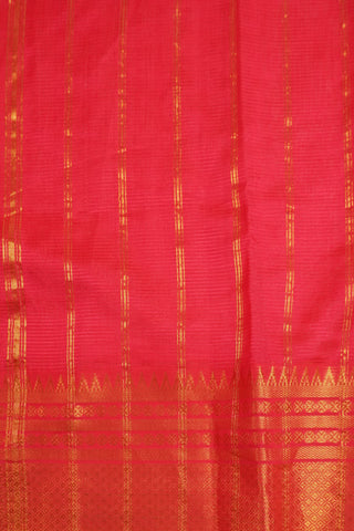 Traditional Red Kanjivaram Silk Saree with Golden Zari Border