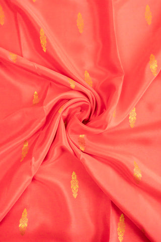 Traditional Coral Mysore Silk Saree with Rich Zari Work