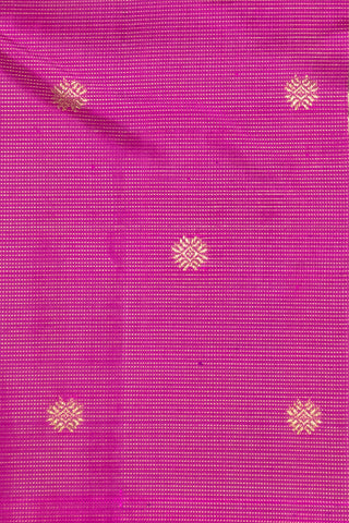 Vibrant Magenta kanjivaram Silk Saree with Intricate Gold Zari