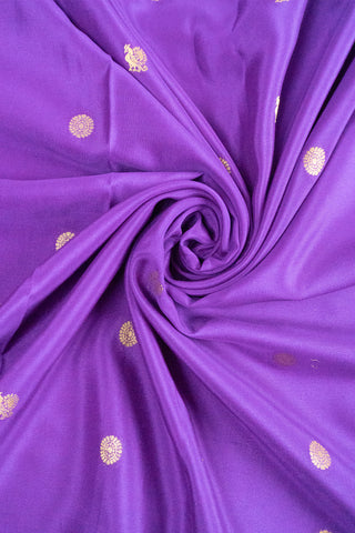 Lavender Mysore Silk Saree with Rich Gold Zari Border and Pallu