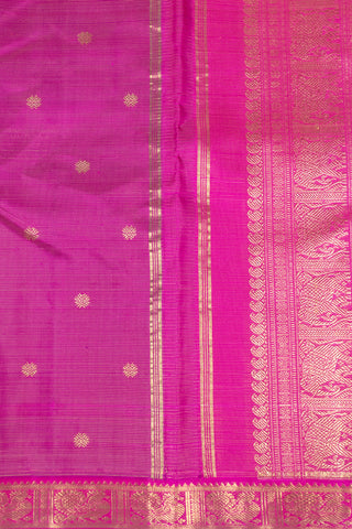 Vibrant Magenta kanjivaram Silk Saree with Intricate Gold Zari