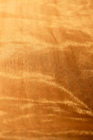 Golden Yellow and Gold Zari Striped Maheshwari Saree