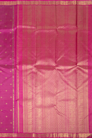 Vibrant Magenta kanjivaram Silk Saree with Intricate Gold Zari