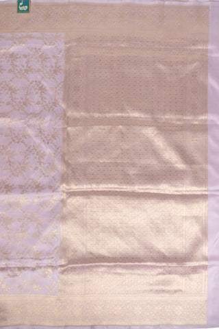 Lavender Handloom Banarasi Pure Katan Silk Saree
