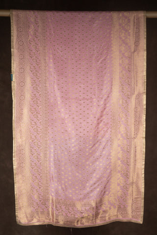Pink and gold Banarasi Dola silk dupatta with zari work