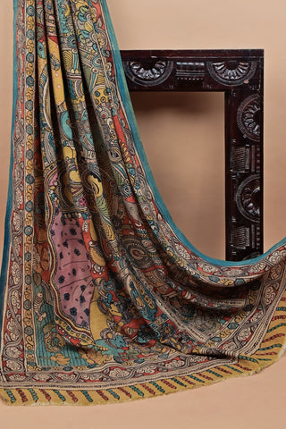 Kalamkari silk saree with Tree of Life design