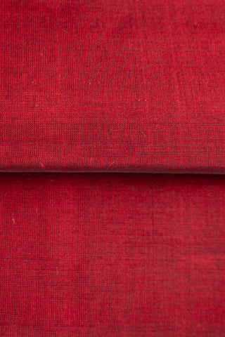 maroon handwoven silk cotton saree with lion buttas and temple border handcrafted saree from Madhurya