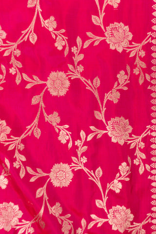 Red-Pink Pure Banarasi Silk saree