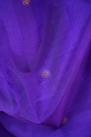 Regal Purple Kanjivaram Silk Saree with Traditional Gold Zari Border
