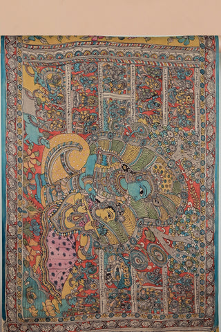 Kalamkari silk saree with Tree of Life design