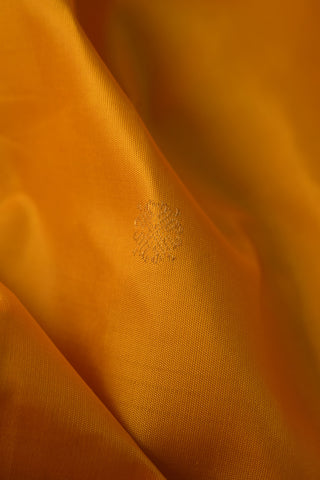 Yellow Kanjivaram Silk Saree with maroon and green border