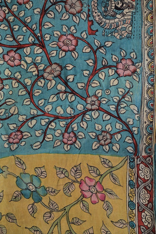 Kalamkari silk saree with Tree of Life design