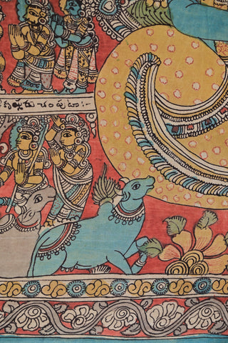 Kalamkari silk saree with Tree of Life design