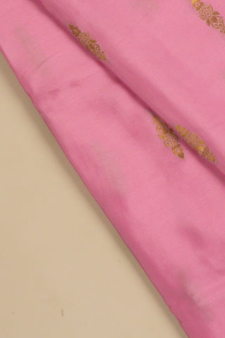 Elegant Pink Mysore Silk Saree with Traditional Gold Zari Design