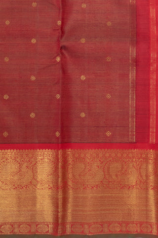 Elegant Maroon kanjivaram Silk Saree with Intricate Gold Zari