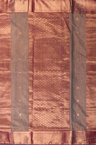 Charcoal Grey and Mauve Pink Handloom Maheshwari Saree