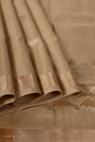 Beige Uppada Jamdani Saree with Geometric and Floral Weave – Shop now for this Uppada silk saree online.