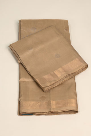 Beige Uppada Jamdani Saree with Geometric and Floral Weave – Shop now for this Uppada silk saree online.