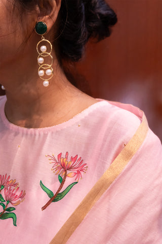 Kundan Inspired Green Earrings