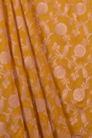 Yellow Banarasi Silk saree