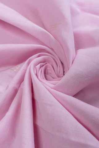 Pale Pink Cotton Paithani Saree with floral motifs