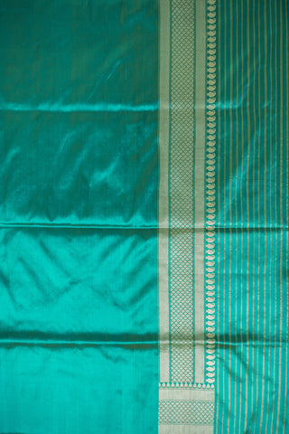 Turquoise Blue Banarasi Saree with Meenakari Jaal