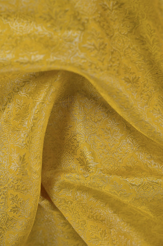 Exquisite Yellow Silk Saree with Mint Green Contrast Border