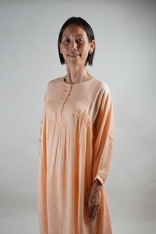 Peach Pashmina Twill Coord Set – Cozy & Chic Loungewear