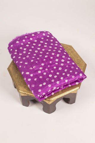Purple Modal Satin Bandhani Saree with zari border