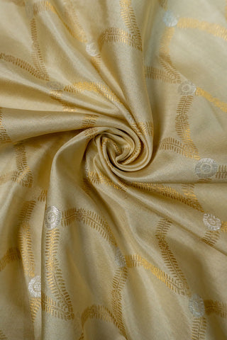 Beige gold Kanjivaram silk saree inspired by Alia Bhatt