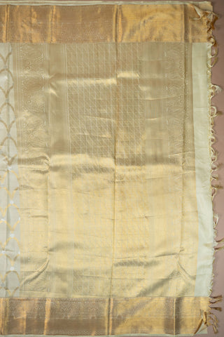 Beige gold Kanjivaram silk saree inspired by Alia Bhatt
